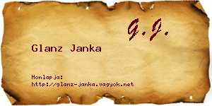 Glanz Janka névjegykártya